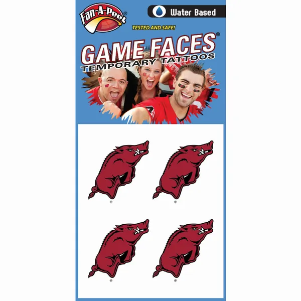 Innovative C37R Arkansas Fan-a-peel  Gamesfaces Water Tattoos (pack Of