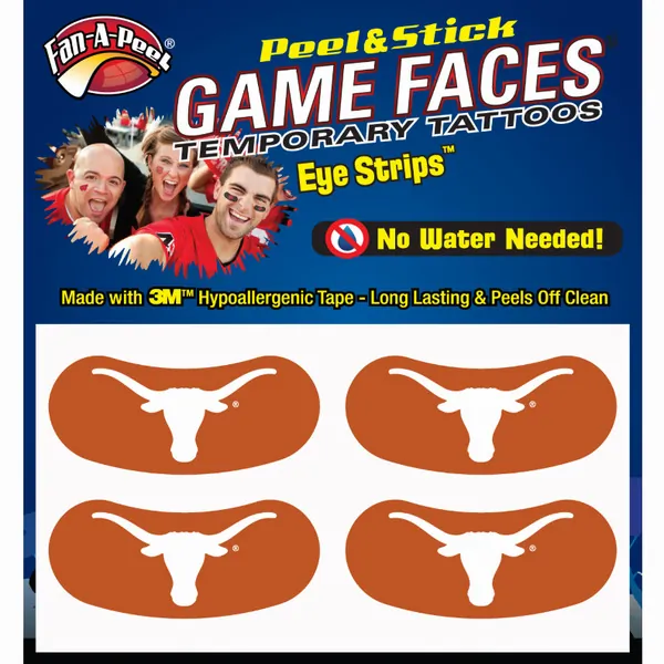 Innovative ES68R TEXAS Black Eye Strips Fan-a-peel  Gamesfaces (pack O