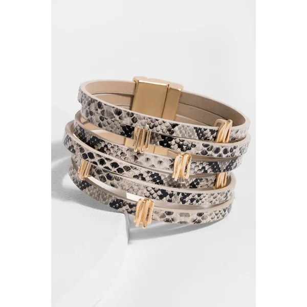 Saachiwholesale 612752 Penina Leather Bracelet (pack Of 1)