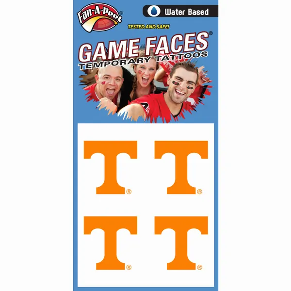 Innovative CF67R TENNESSEE Fan-a-peel  Gamesfaces Water Tattoos (pack 