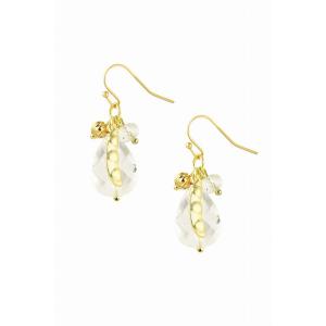 Saachiwholesale 606783 Pea Pod Crystal Clear Earring (pack Of 1)