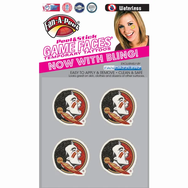 Innovative DZC13R FLORIDA STATE Waterless Peel  Stick Temporary Tattoo