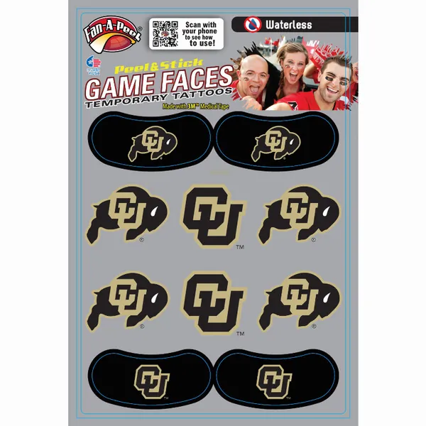 Innovative CPS41R COLORADO Waterless Peel  Stick Temporary Tattoos Fan