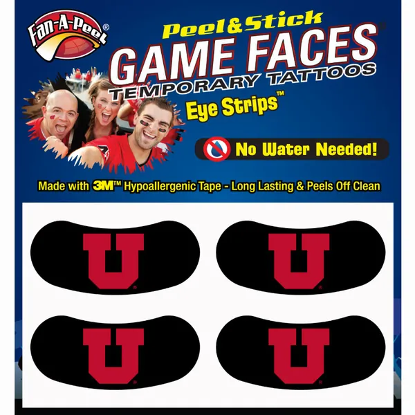 Innovative ES102R UTAH Black Eye Strips Fan-a-peel  Gamesfaces (pack O