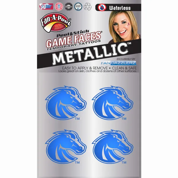 Innovative MTL114 BOISE STATE Metallic Peel  Stick Fan-a-peel  Gamesfa