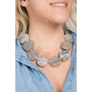 Saachiwholesale 609946 Pebble Collar Necklace (pack Of 1)