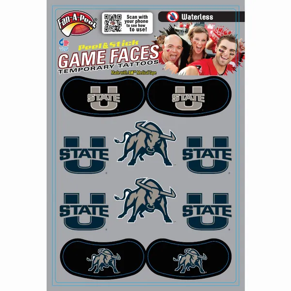 Innovative CPS461R UTAH STATE Waterless Peel  Stick Temporary Tattoos 