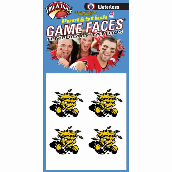 Innovative WCJ97R WICHITA STATE Waterless Peel  Stick Temporary Tattoo