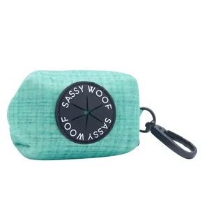 Sassy Woof Teal Waste Bag Holder for Easy Dog Walks