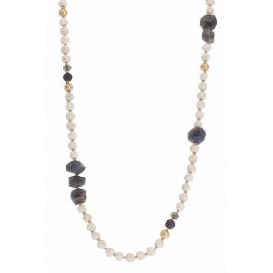 Saachiwholesale 614278 Natural Stone Long Necklace (pack Of 1)