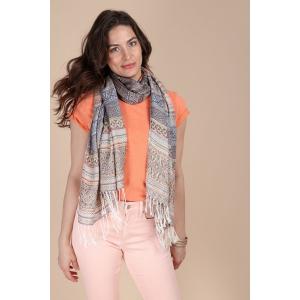 Saachiwholesale 130441 Multi Colored Striped Scarf (pack Of 1)