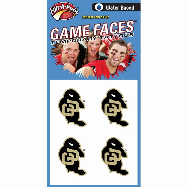 Innovative CF41R COLORADO Fan-a-peel  Gamesfaces Water Tattoos (pack O