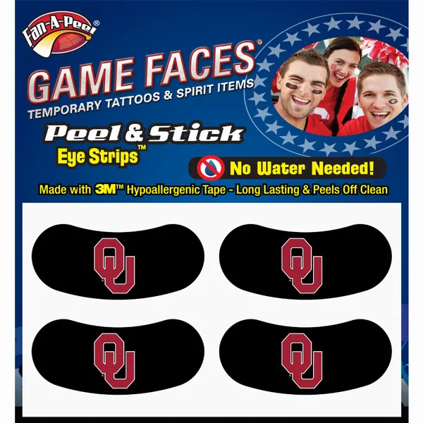 Innovative ES29R OKLAHOMA Black Eye Strips Fan-a-peel  Gamesfaces (pac