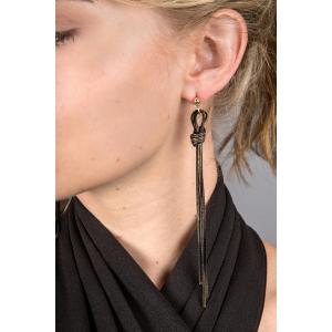 Saachiwholesale 614434 Knotted Chain Drop Earring (pack Of 1)