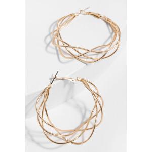 Saachiwholesale 612430 Multi Surface Hoop Earring (pack Of 1)