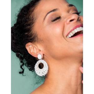 Saachiwholesale 614058 Manaka Beaded Cluster Drop Earring (pack Of 1)