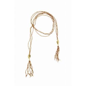 Saachiwholesale 607966 Long Beaded Tassel Chain Necklace (pack Of 1)