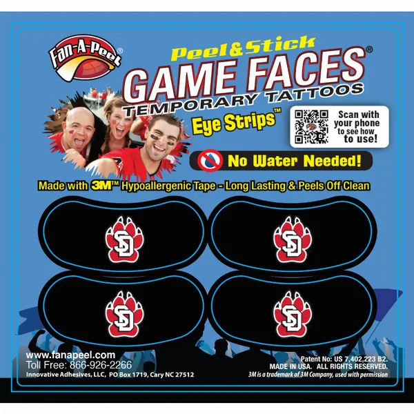 Innovative ES318R SOUTH DAKOTA Black Eye Strips Fan-a-peel  Gamesfaces