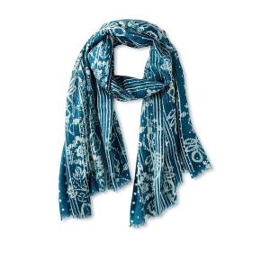 Saachiwholesale 119248 Multi Pattern Bordered Scarf (pack Of 1)