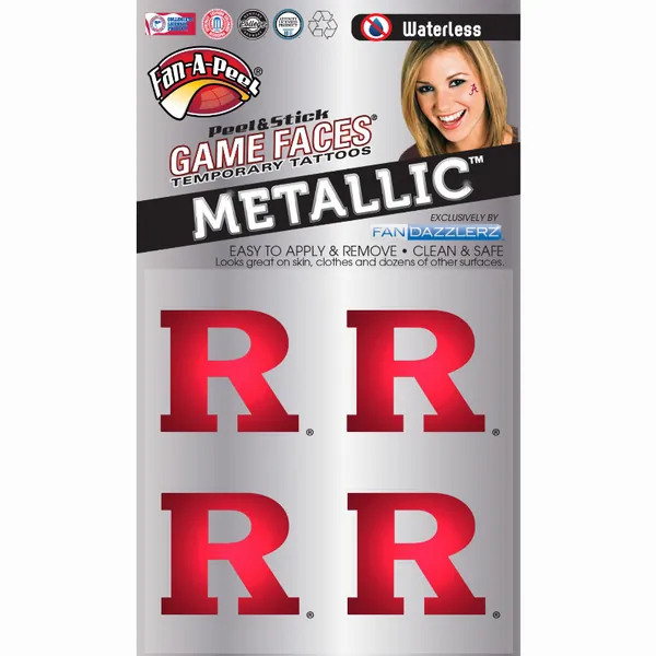 Innovative MTL227R RUTGERS Metallic Peel  Stick Fan-a-peel  Gamesfaces