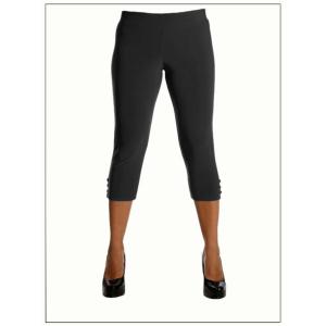 Island P001-B2 Capri Length Legging. Three Button Trim At The Leg Open