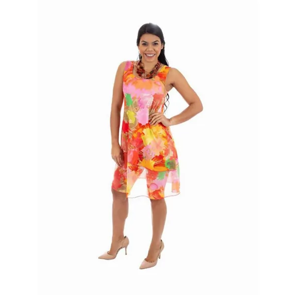 Island D048-12553 Multi-media Tank Dress (pack Of 1)