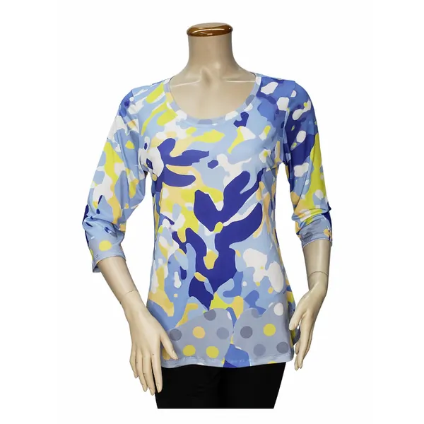 Island T1002-8009-P2 Top Digital Print Tunic (pack Of 1)