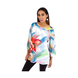 Island T1003-J-10-D-272 Digital Print Asymmetrical Tunic (pack Of 1)