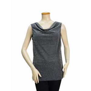 Island T556-7010-B3 Sleeveless Crawl Neck Shimmer Glitter Top (pack Of