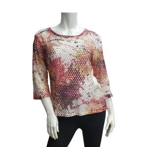 Island T357-10482 Scoop Neck 34 Sleeve Top (pack Of 1)