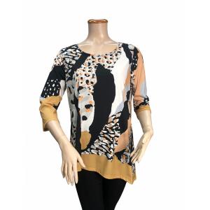 Island T1000-K-02-K-1640-P1 Digital Print Asymmetrical Tunic (pack Of 