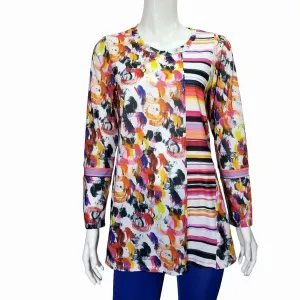 Island T506-12263 Color Block Full Sleeve Tunic Top (pack Of 1)