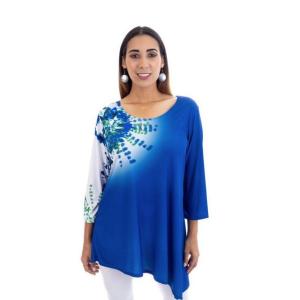 Island T1000-J-10-F-7-T4 Digital Print Asymmetrical Tunic (pack Of 1)