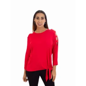 Island T510-R3 Top With Knot On Side With Strappy Sleeves (pack Of 1)