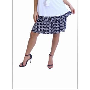 Island SH001-90105 3 Tier Printed Skort With The Ruffle In The Center 