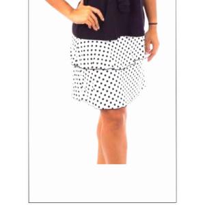 Island SH001-5006W-P1 3 Tier Printed Skort With The Ruffle In The Cent