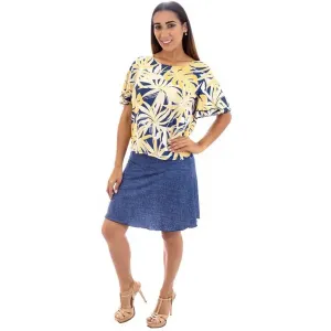 Island T560-1260-P2 Double Ruffle Bell Sleeves Scoop Neck Top (pack Of