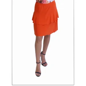 Island SH001-O-P2 3 Tier Solid Colors Skort With The Ruffle In The Cen