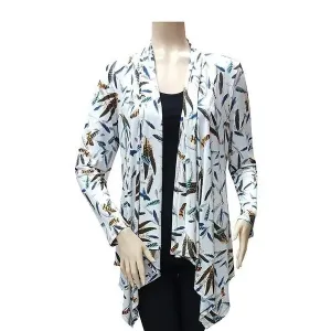 Island T379-11182 Shark Bite Hem Waterfall Cardigan (pack Of 1)