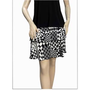 Island SH001-60942 3 Tier Printed Skort With The Ruffle In The Center 