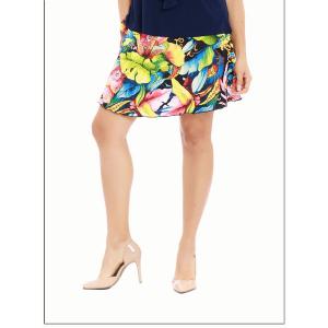 Island SH011-12665 2 Tier Skort With Side Seam Pockets And Elasticized