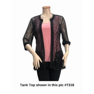 Island T502-B2 Romantic Sequin Classic Boyfriend Cardigan (pack Of 1)