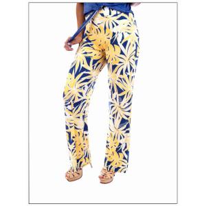 Island P017-12605 Mid Rise Straight Leg Pull-on Printed Palazzo (pack 