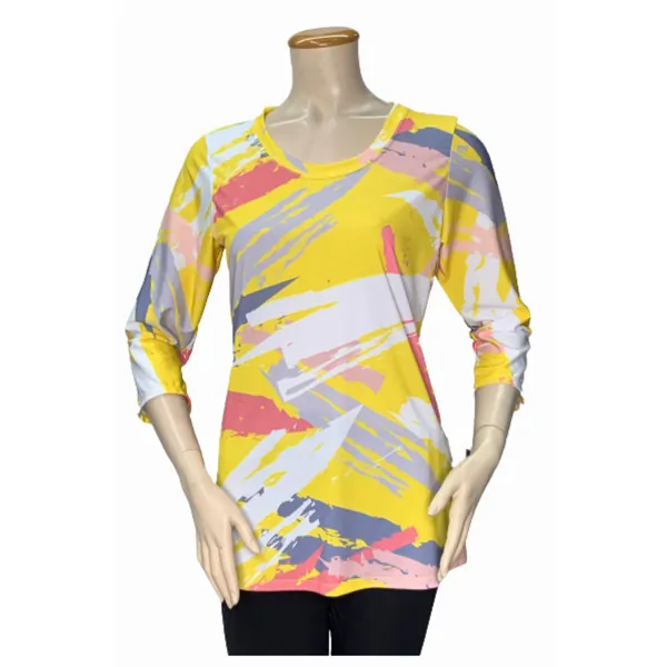 Island T1002-8010-P2 Top Digital Print Tunic (pack Of 1)