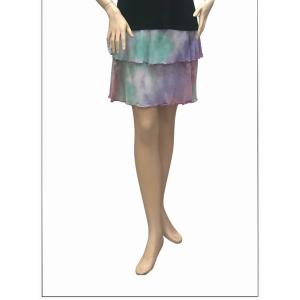 Island SH001-90024 3 Tier Printed Skort With The Ruffle In The Center 