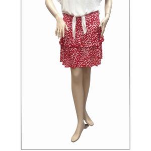 Island SH001-9008-P1 3 Tier Printed Skort With The Ruffle In The Cente