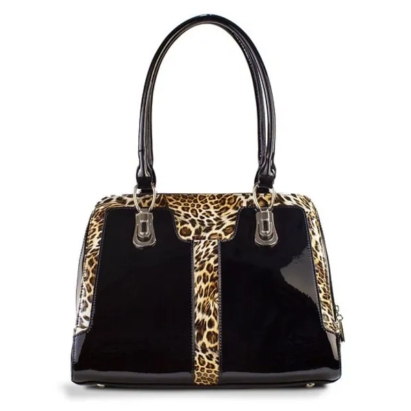 Bravo BH52-7573B Diana Leopard Print Leather Handbag (pack Of 1)