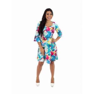 Island D046-12572 Boyfriend Neckline 34 Sleeve Dress (pack Of 1)