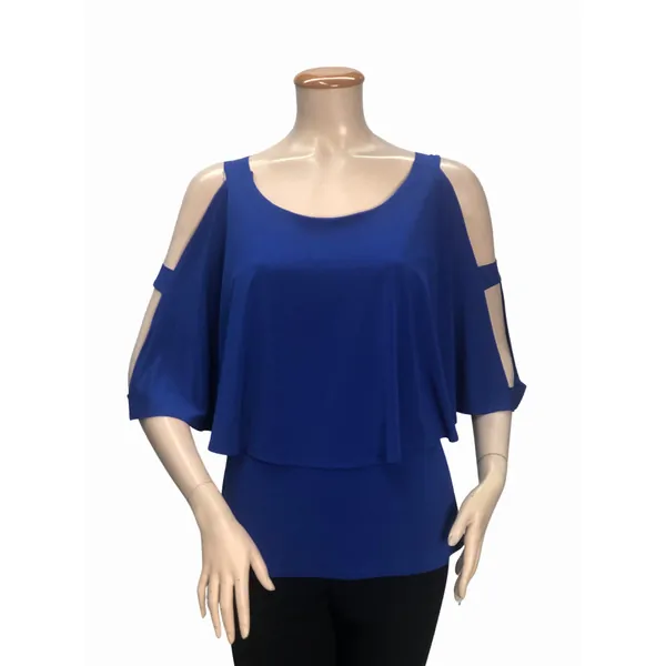 Island T614-RO3 Elegant Drape Top With Strappy Sleeve (pack Of 1)