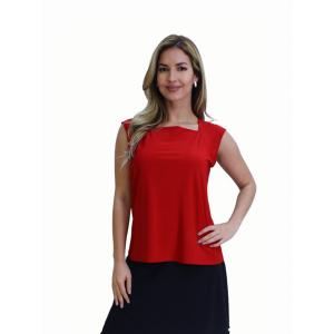 Island T603-RED4 Top Queen Anne Neckline Top (pack Of 1)